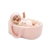 Muñeca Elegance 33cm Gadi Rosa con Cuna Portable